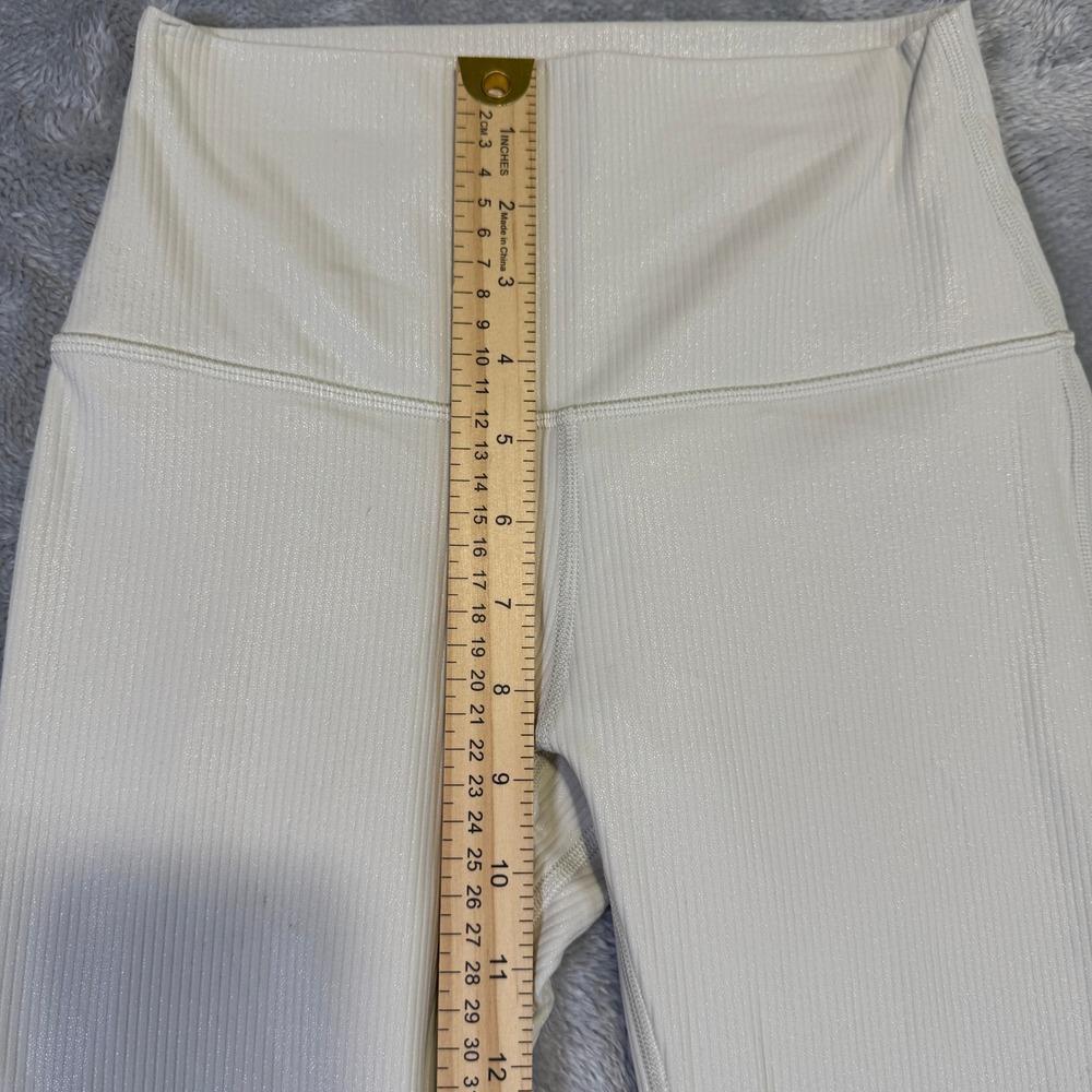 Lululemon Align Ribbed High-Rise Pant 28" Womens 4 Bone White W5GI4S Leggings - Picture 7 of 15